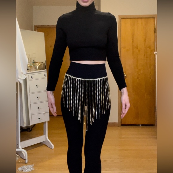 Gold rhinestone skirt - Picture 3 of 10